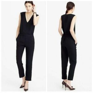 J. Crew Black V-Neck Jumpsuit